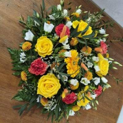 Funeral wreath  - A beautiful orange and yellow wreath 