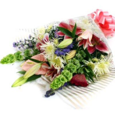 Gift Wrap Bouquet - A beautiful collection of mixed flowers suitable for any occasion.