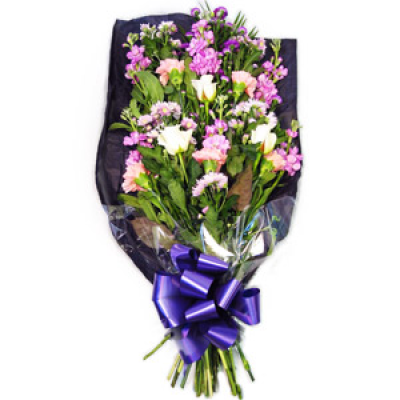 Funeral Bouquet - Flowers tastefully selected to suit the occasion and beautifully wrapped with an appropriate card message.