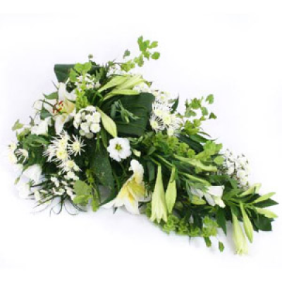 Single Ended Spray - Single ended traditional spray of fresh flowers in colours chosen for a lady or a gentleman.  