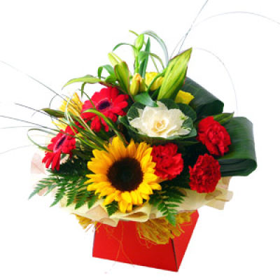 Contemporary Collection - Handtied by the florist and delivered in a box. (containing water)